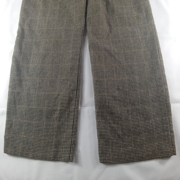 Ann taylor wool Dresspants houndstooth wideleg cream petite womens size 8p - Picture 10 of 11